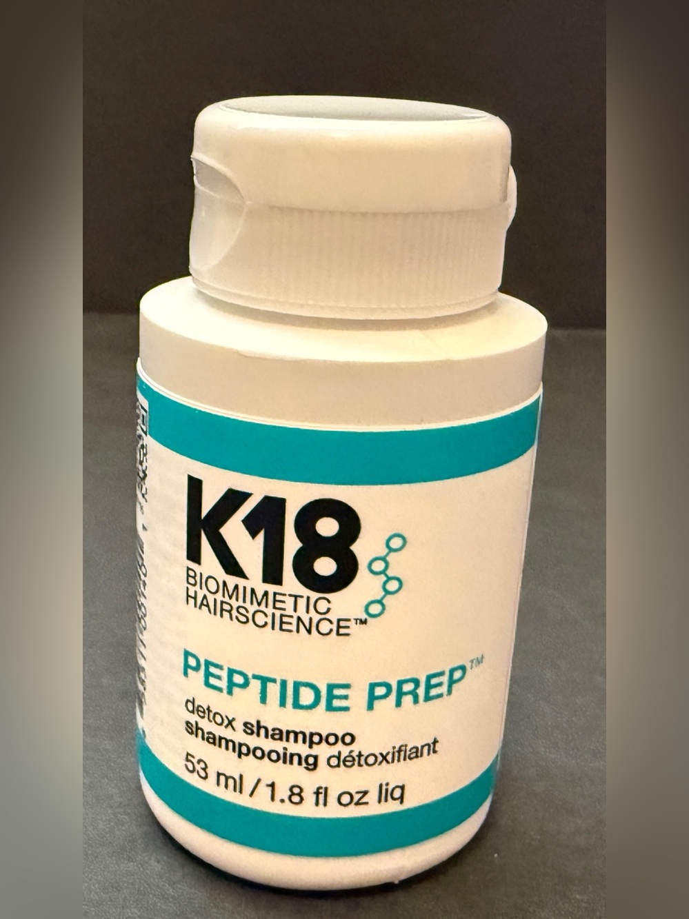 K18 Biomimetic Hairscience Peptide Prep Detox Shampoo 1.8 oz / 53ml Travel Size